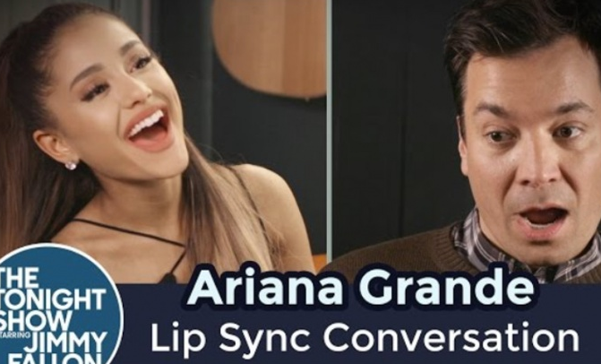 Ariana Grande, Jimmy Fallon i rozmowa z playbacku