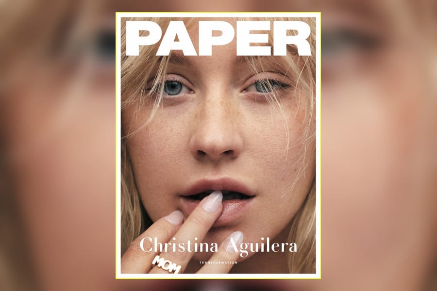 Christina Aguilera bez makijażu na okładce „Paper”