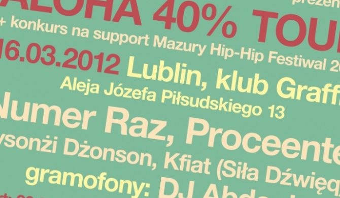 Konkurs na support MHHF 2012 – Lublin