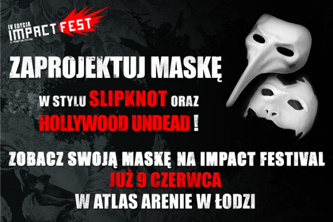 Konkurs: zaprojektuj maskę w stylu Slipknot i Hollywood Undead i zgarnij muzyczne nagrody