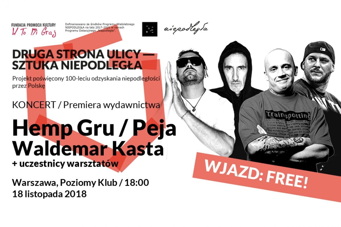 Peja, Hemp Gru i Waldemar Kasta na darmowym koncercie w Warszawie