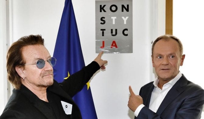 Bono i Tusk przypominają o przestrzeganiu konstytucji