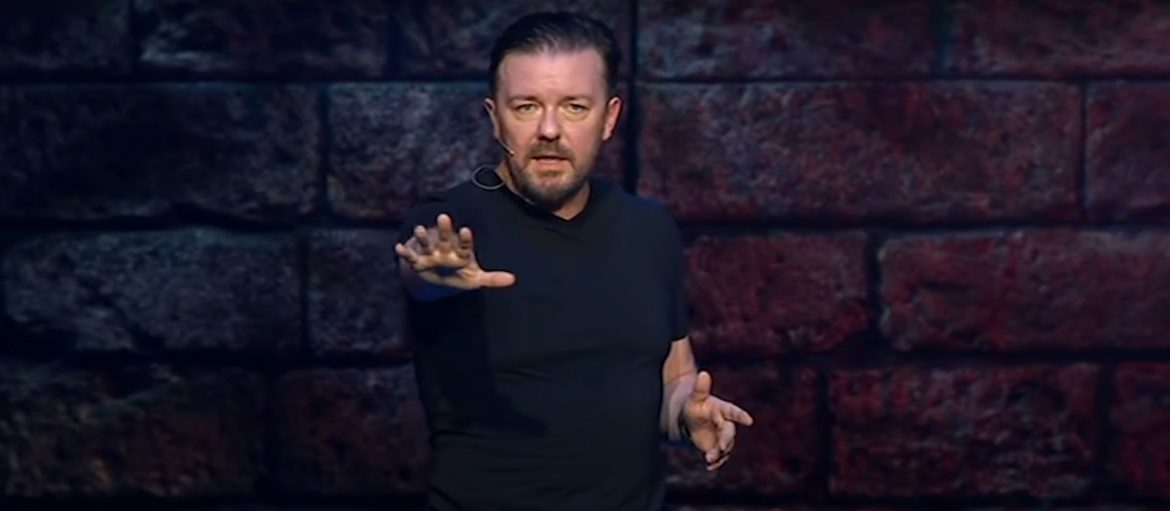 Ricky Gervais krytycznie o celebrytach śpiewających „Imagine”