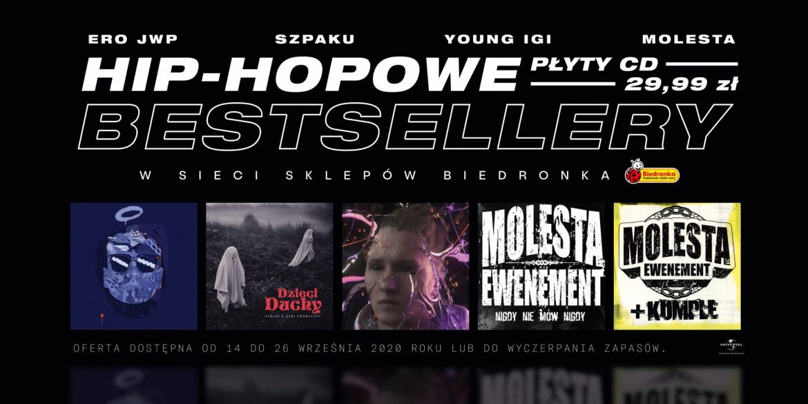 Płyty Szpaka, Molesty, Young Igiego, Eminema, 2Paca, w rewelacyjnych cenach w Biedronce