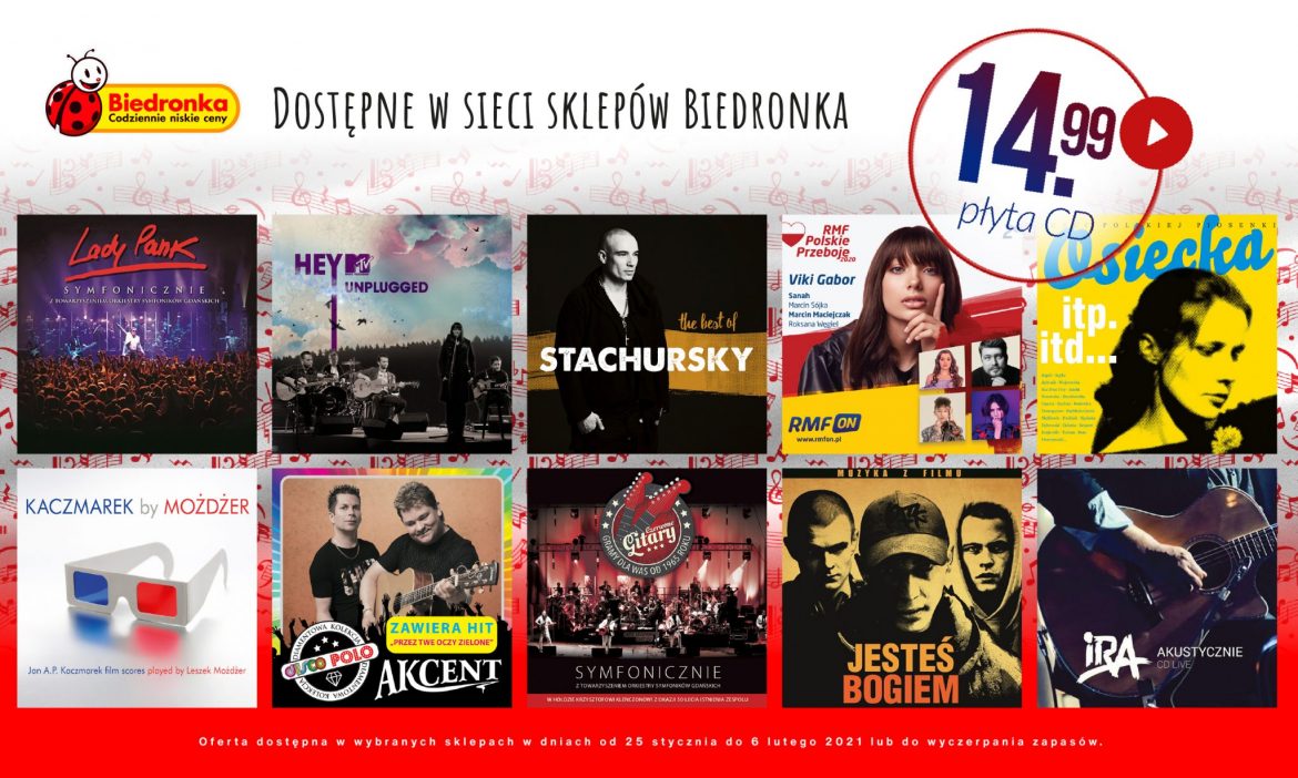 Polskie CD i nowe winyle w ofercie Biedronki