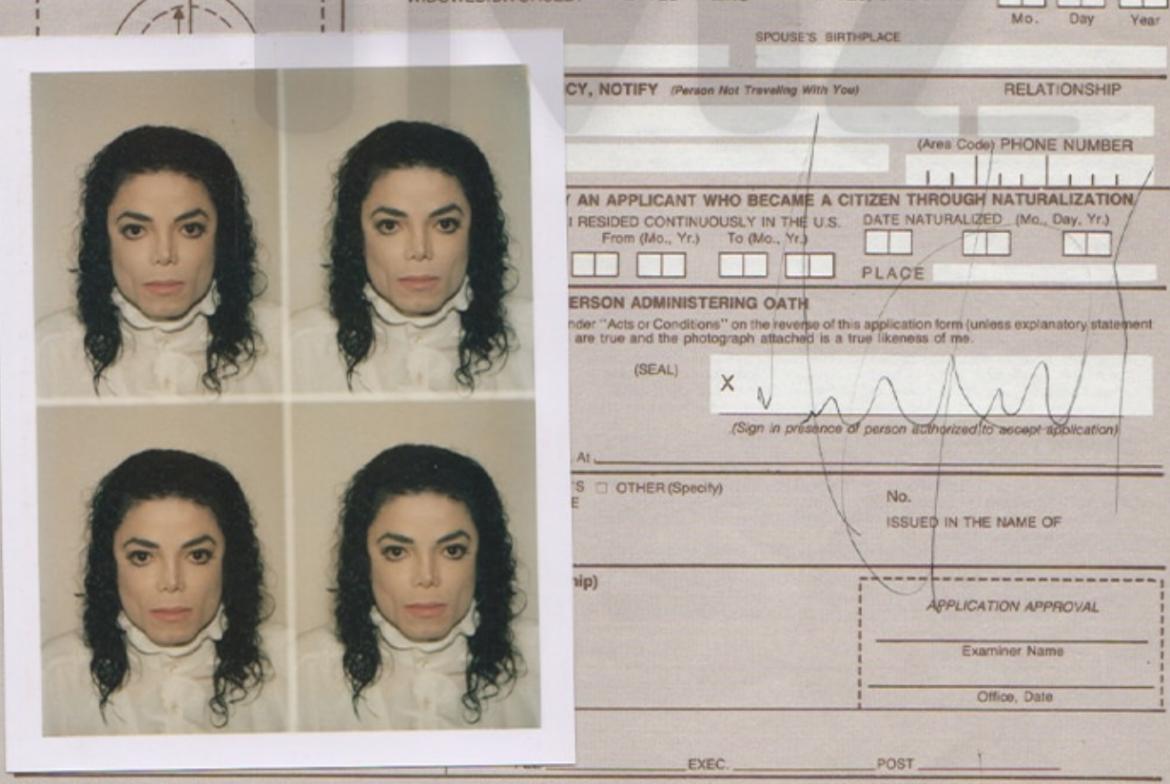 Wniosek paszportowy Michaela Jacksona trafił na aukcję