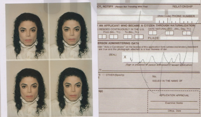Wniosek paszportowy Michaela Jacksona trafił na aukcję
